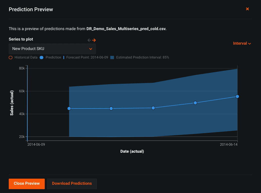 prediction preview cold start