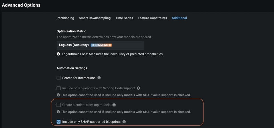 Figure 1. Additional Options