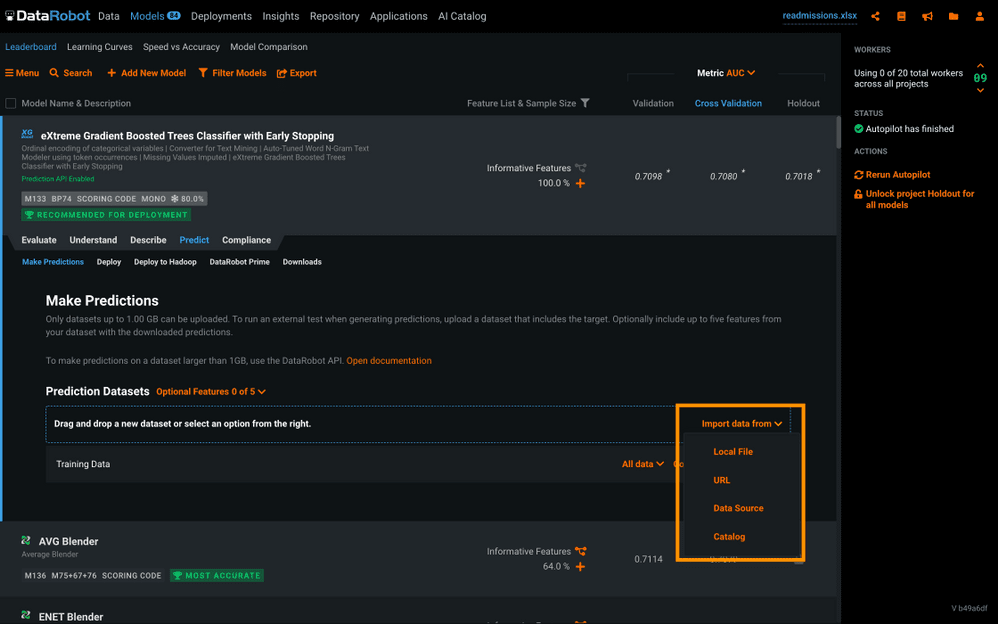 Figure 1. Make Predictions page