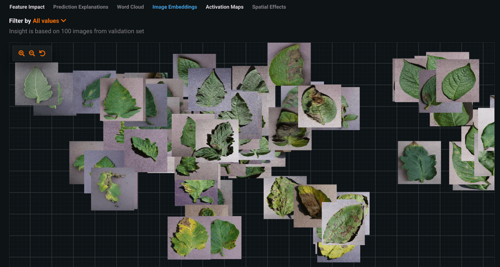 Figure 5. Image Embeddings showing what images were clustered together due to similar image features