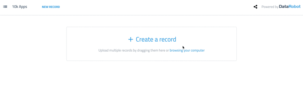 Figure 6 The Predictor app interface when the application is first opened