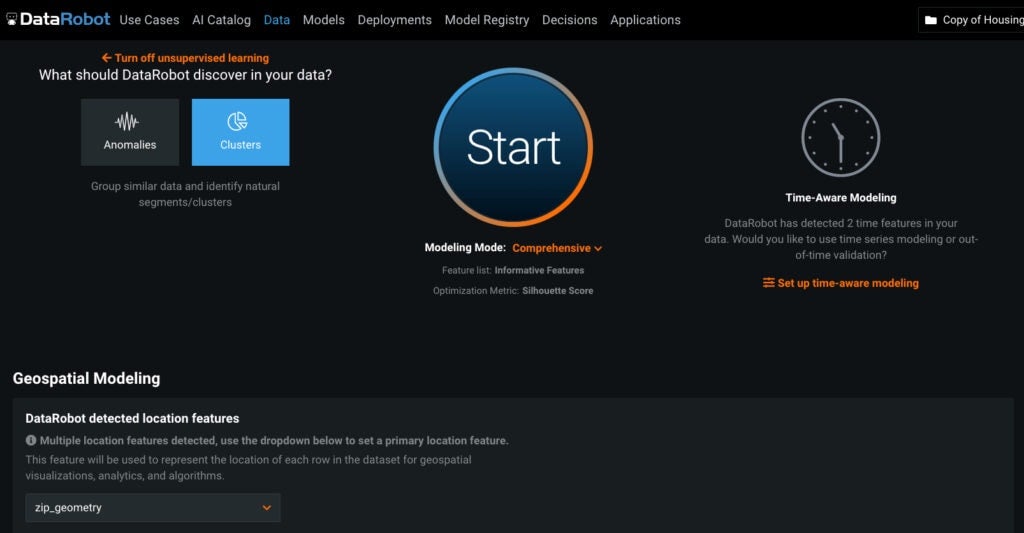 Multimodal Clustering Autopilot DataRobot AI Cloud