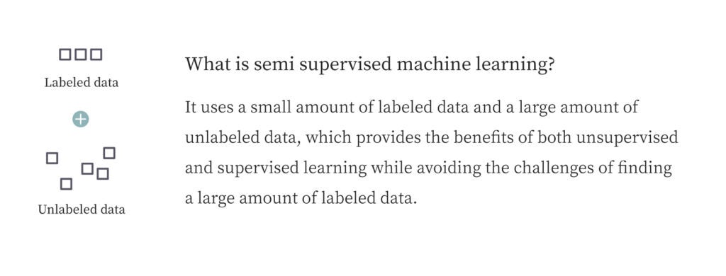 Semi-supervised machine learning