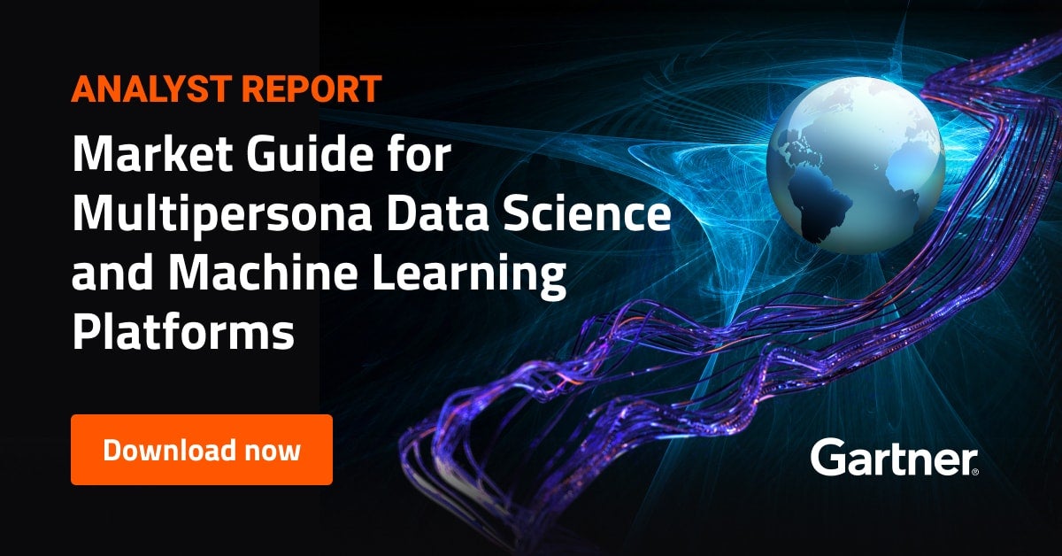 Gartner® Market Guide for Multipersona DSML Platforms DataRobot AI Cloud