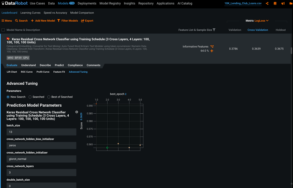 Datarobot shop deep learning