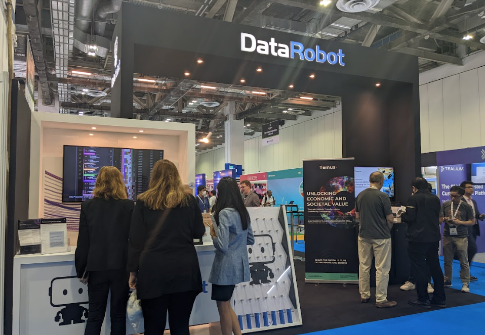 At the DataRobot Booth at Big Data AI World Asia 2022 Chief Data Officers data scientists and IT leaders learned the latest in AI driven business outcomes