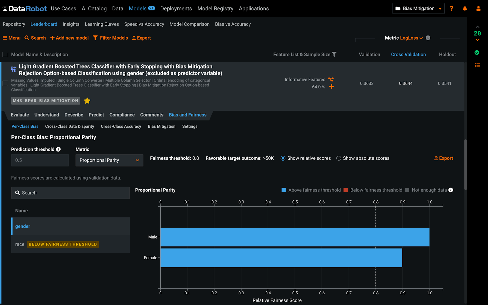 Per-Class Bias - DataRobot AI Cloud