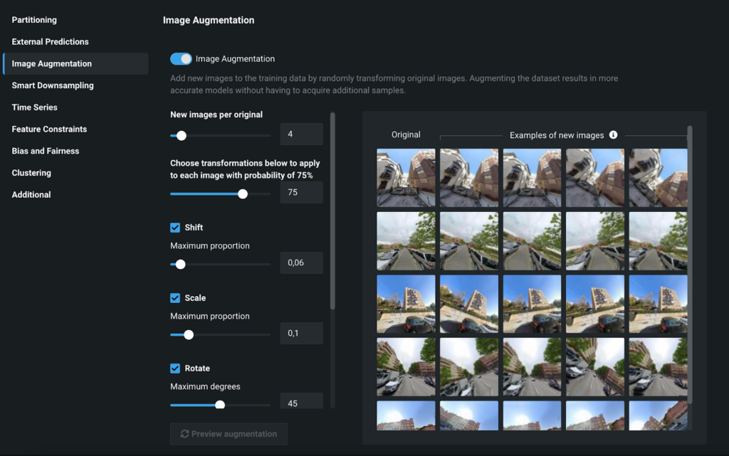 DataRobot Image augmentation
