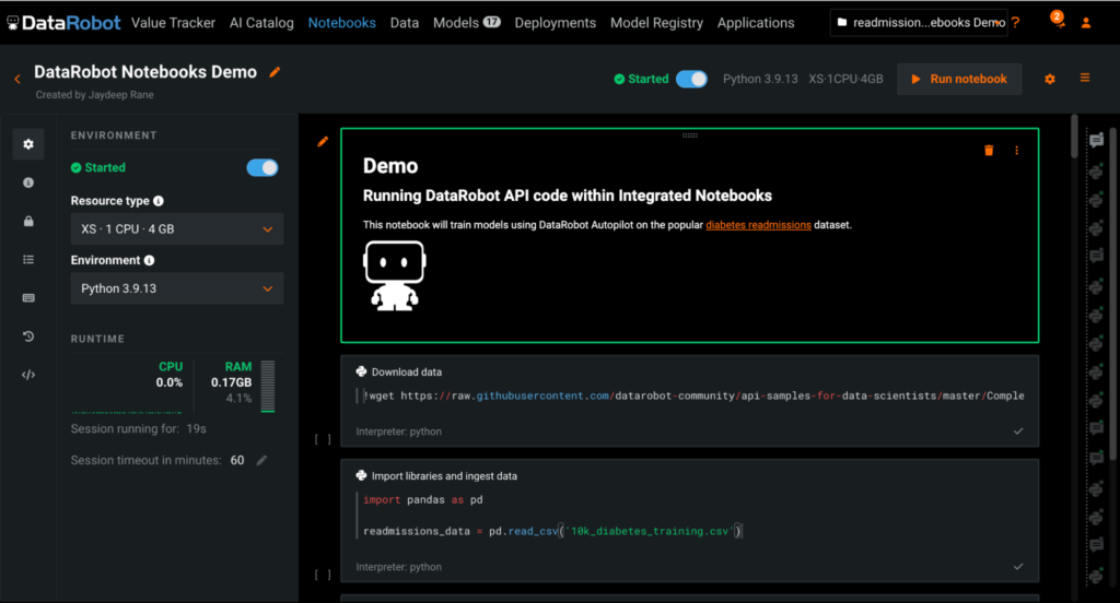 DataRobot Notebooks