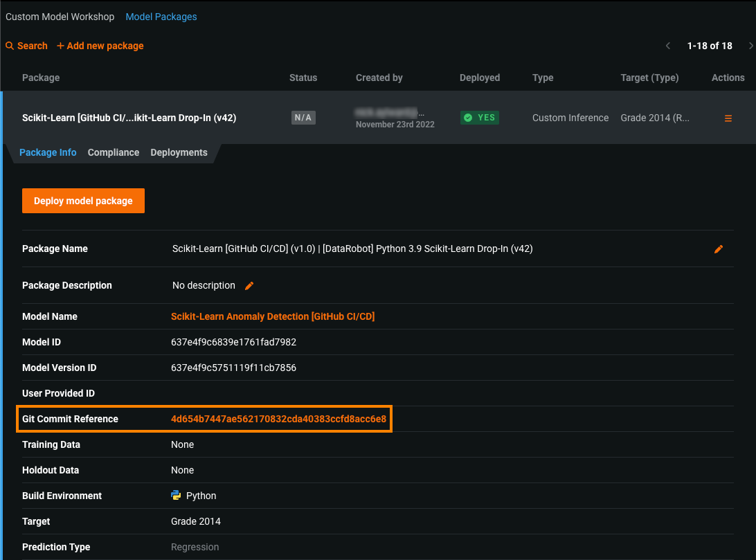 GitHub Actions Custom Model Deployment