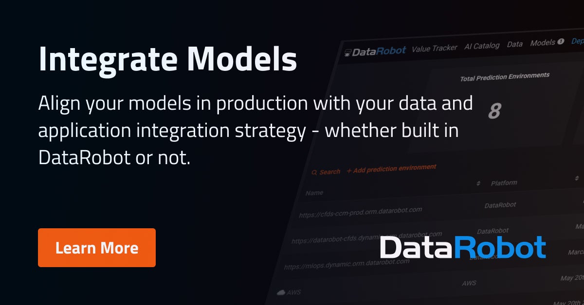 Deploy and Integrate AI | DataRobot AI Platform