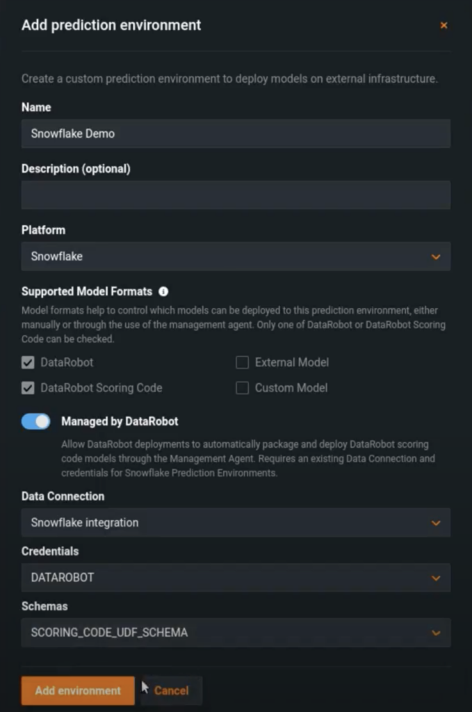 Extensive Snowflake integration - DataRobot