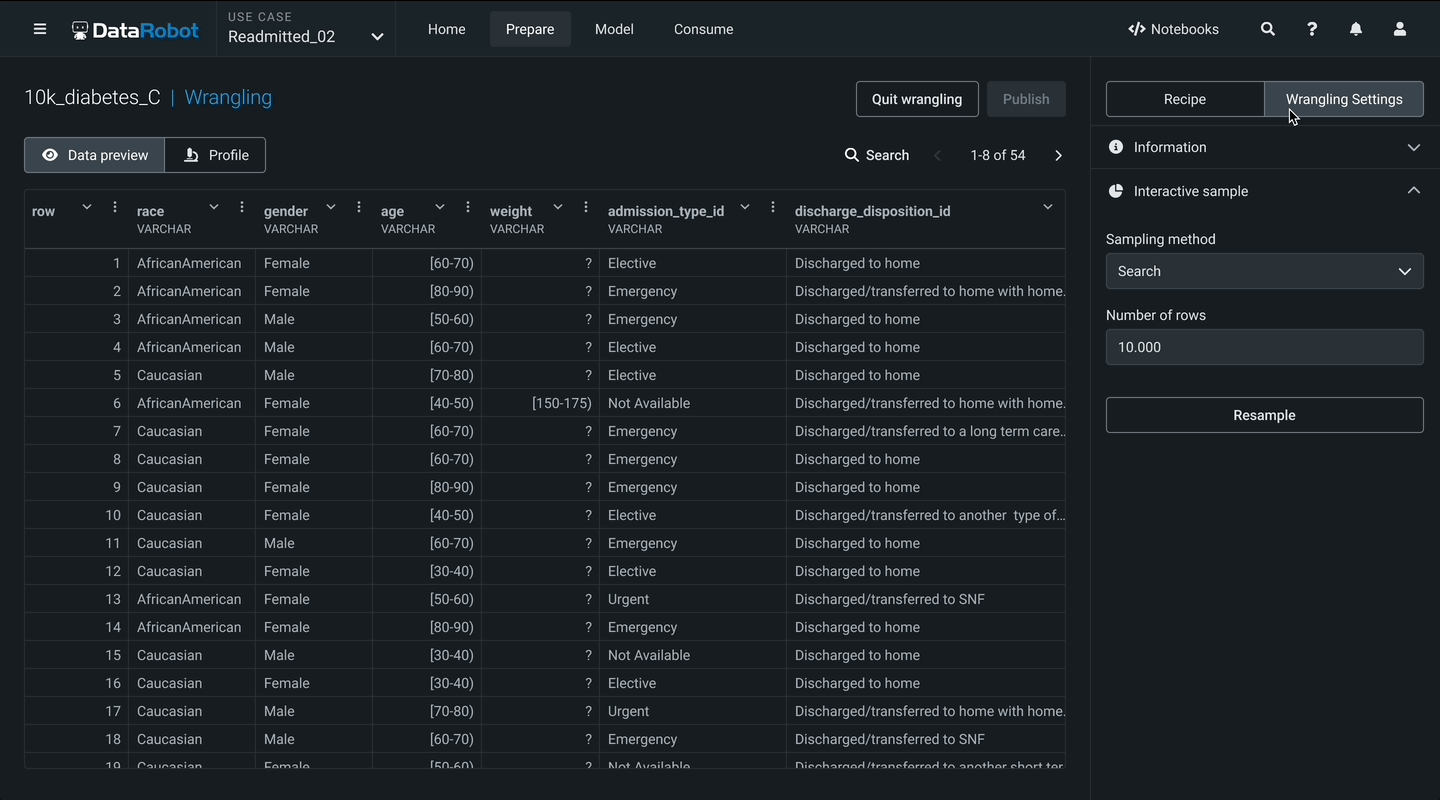 prep modeling data