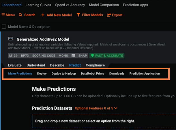 Figure 1. Ways to get predictions from DataRobot