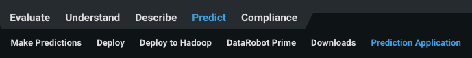 Figure 6. Prediction Application tab