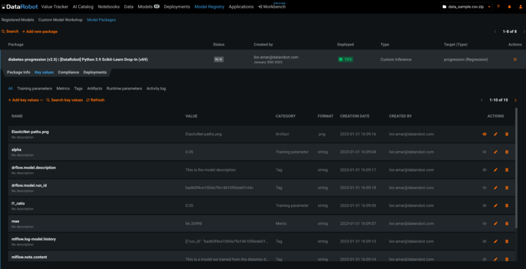 MLflow Integration - DataRobot AI Platform