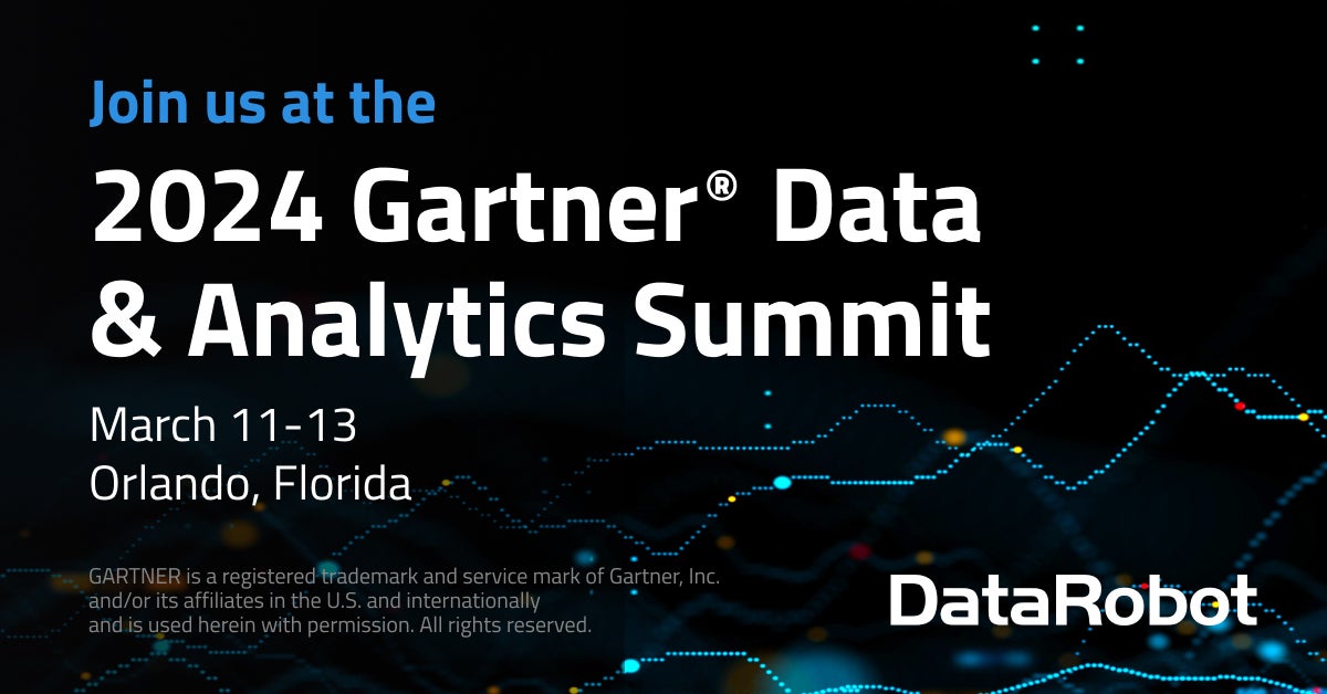 2024 Gartner® Data & Analytics Summit DataRobot AI Platform