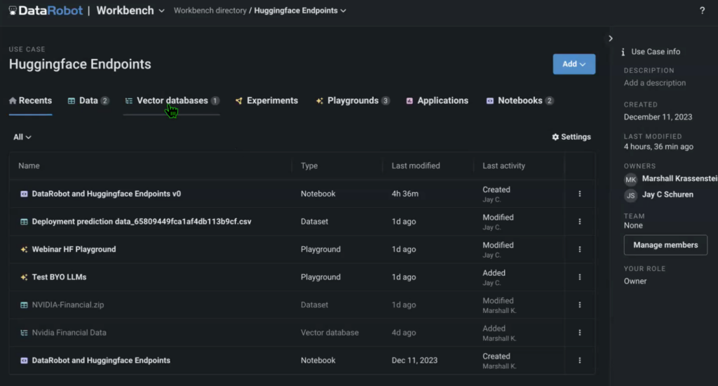 Figure 3. HuggingFace Endpoints Use Case folder with all related project artifacts